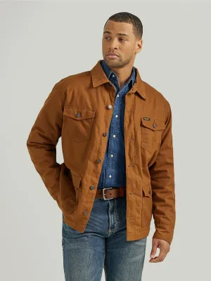 Men's Western Lined Canvas Barn Coat - Hay Bale