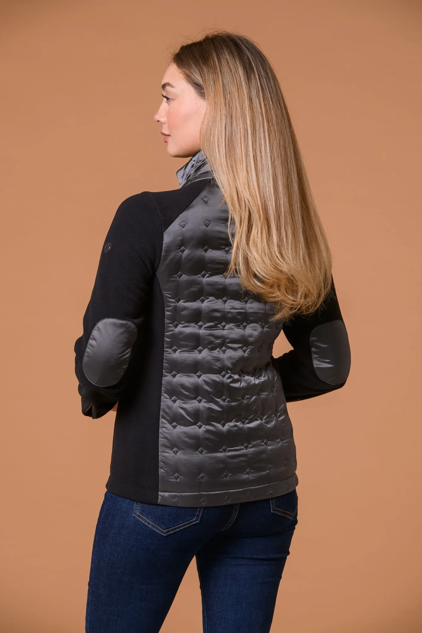 Mini Diamond   Fleece Jacket- Grey