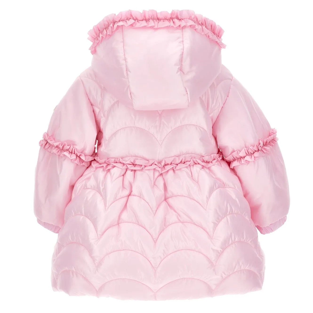 Monnalisa Baby Girl's Rosa Quilted Hooded Coat