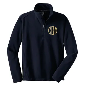 Monogrammed Fleece Quarter Zip