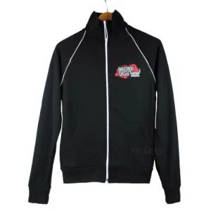 NEW American Apparel California Fleece Black Warrior Dash Track Jacket made USA