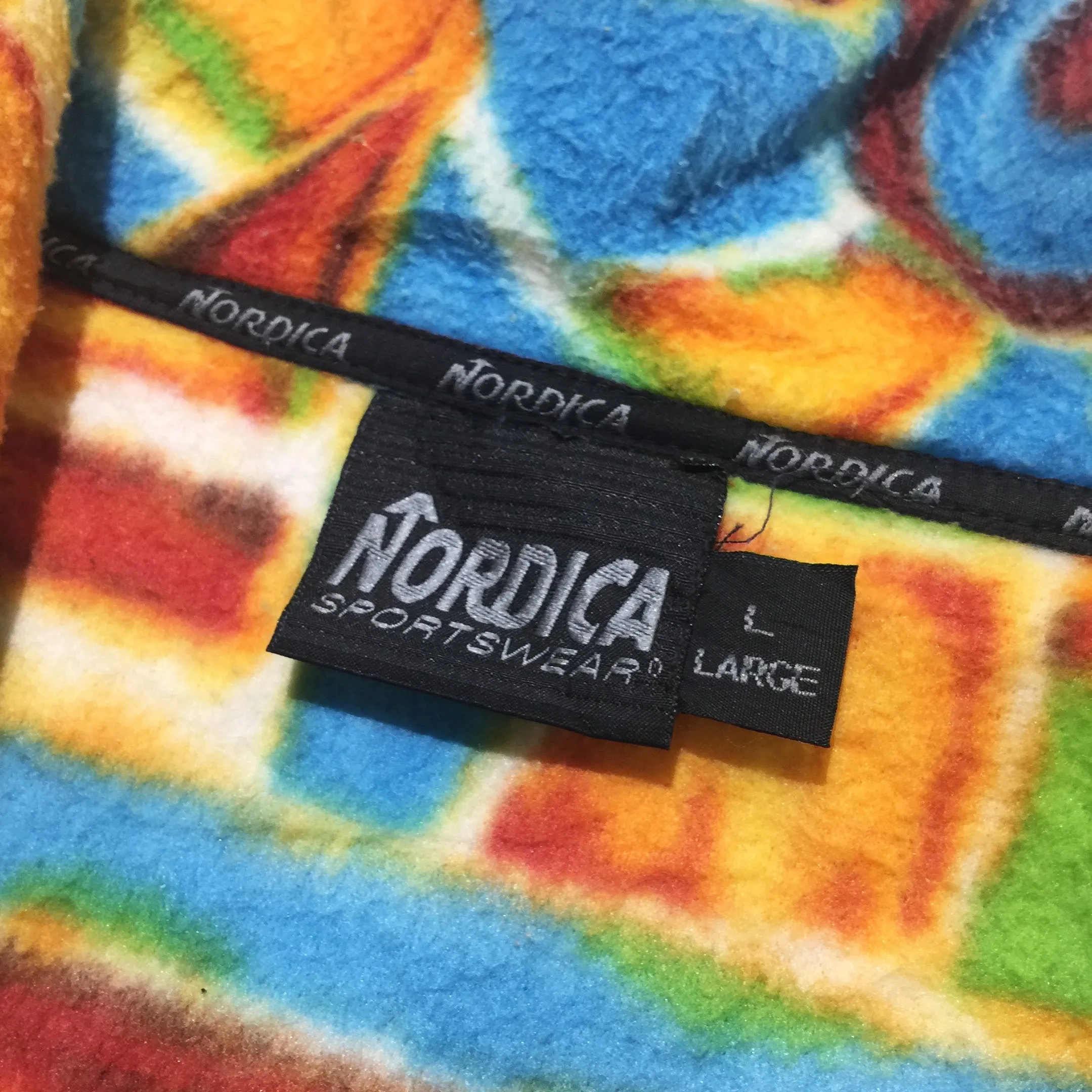 Nordica Sportswear Green, Orange, Blue, Red Half-Zip Fleece Jacket