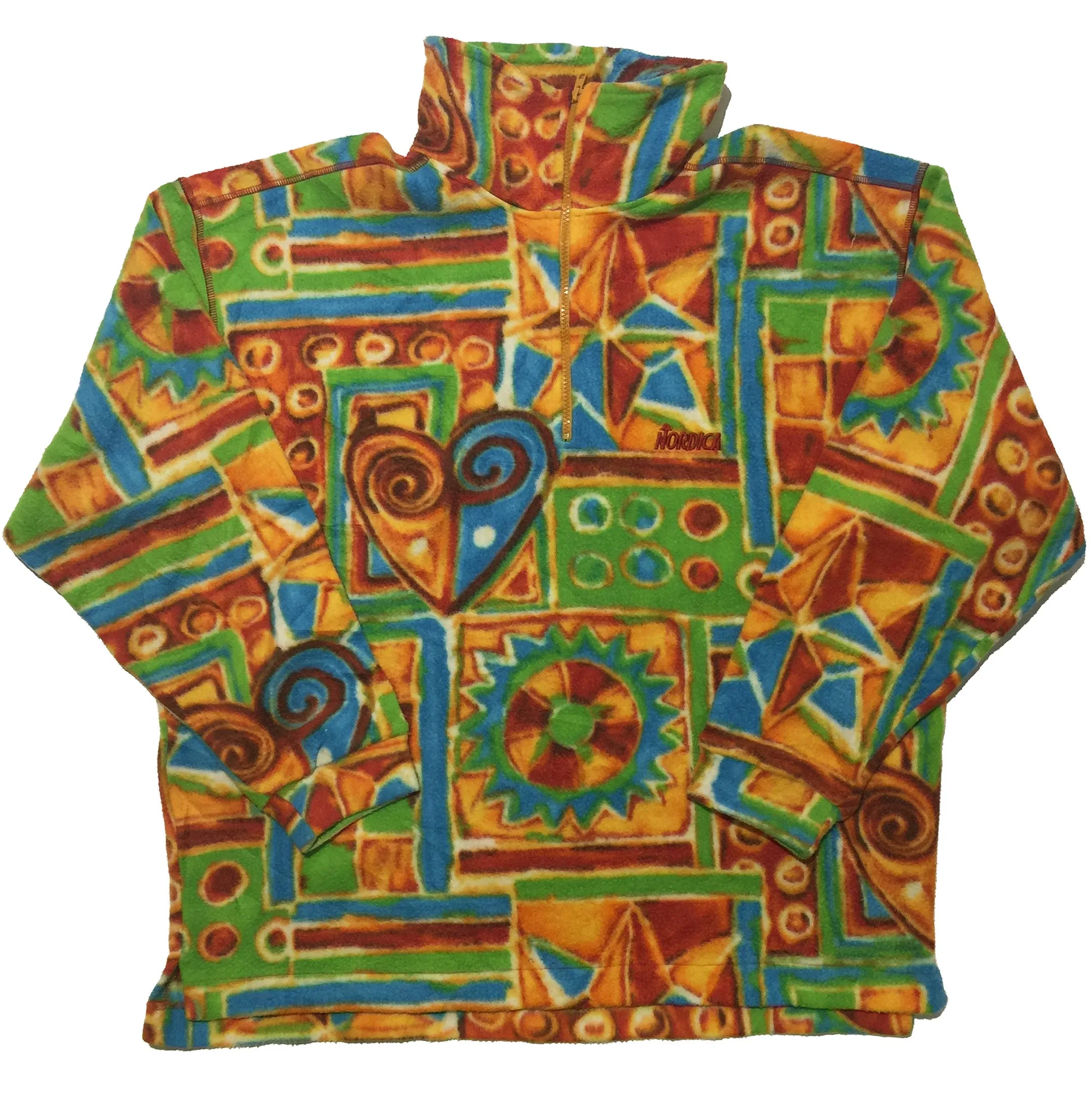 Nordica Sportswear Green, Orange, Blue, Red Half-Zip Fleece Jacket