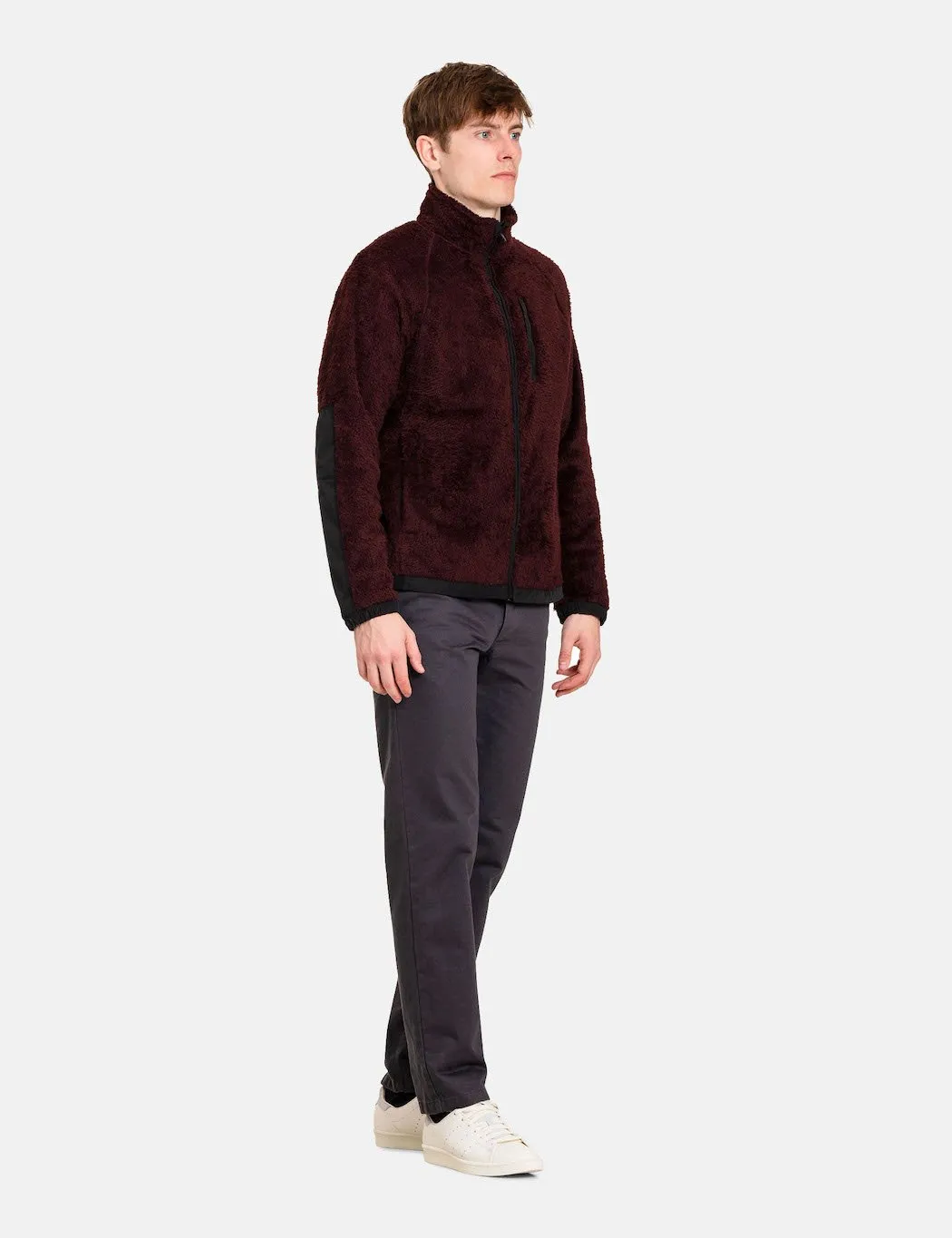 Norse Projects Tycho Zip Fleece - Mulberry Red