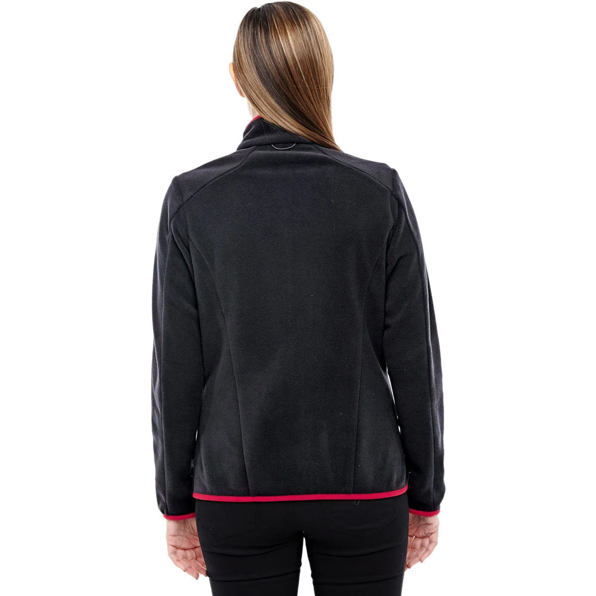 North End Women's Black/Olympic Red Fleece Jacket