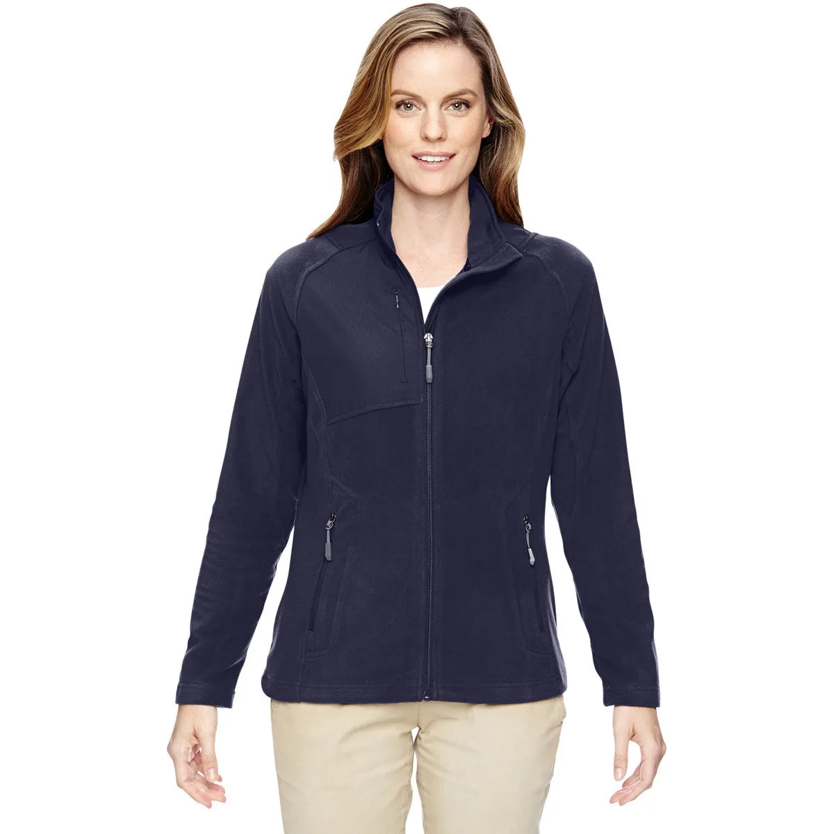 North End Women's Navy Excursion Trail Fabric-Block Jacket