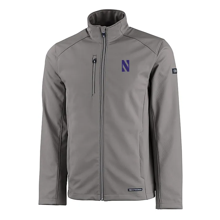 Northwestern Wildcats Men's Cutter &amp; Buck Evoke Grey Full-Zip Jacket