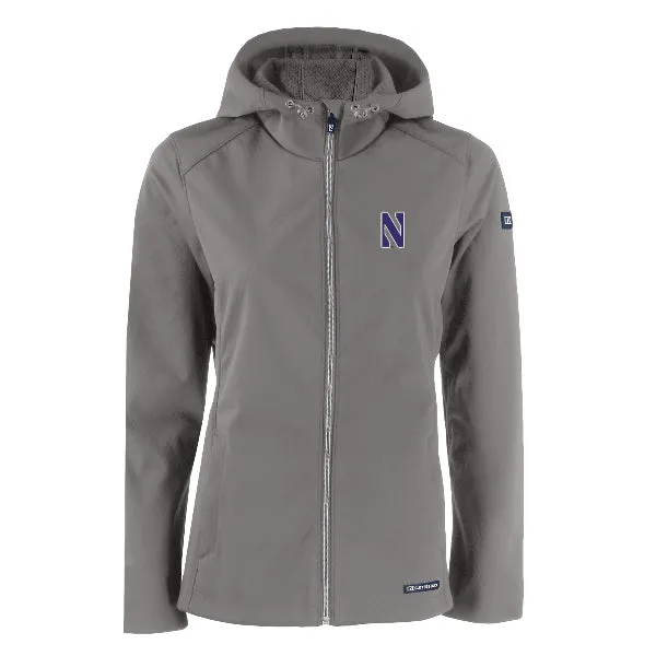 Northwestern Wildcats Women's Cutter &amp; Buck Evoke Eco Softshell Full-Zip