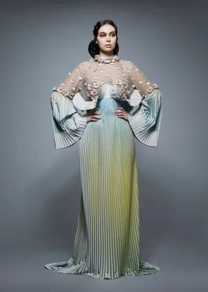 Ombre Pleated Gown | Fall/Winter 19