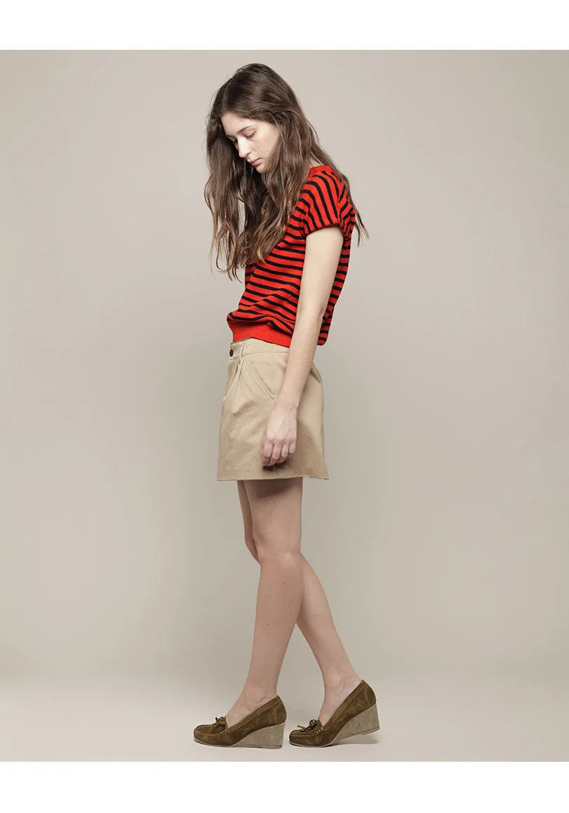 Pleated Short Skirt