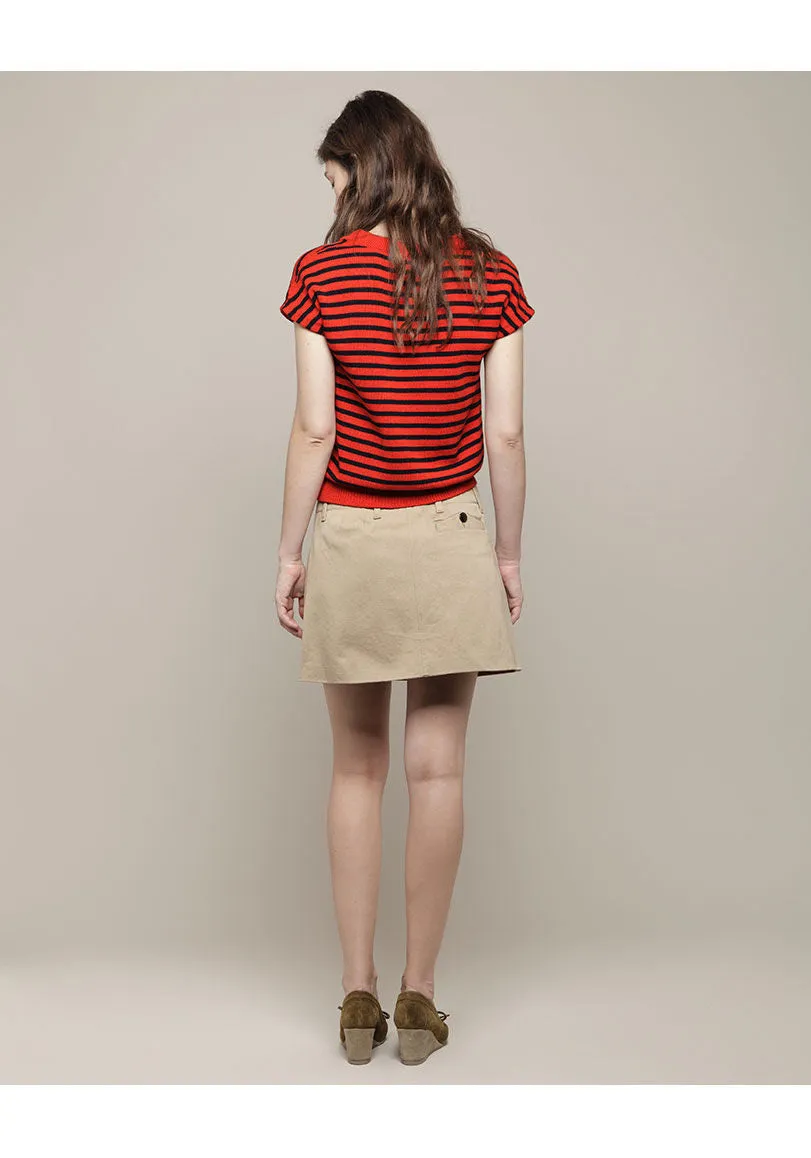 Pleated Short Skirt