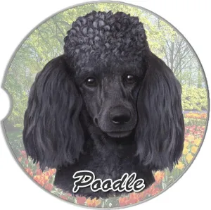 Poodle Black Car Coaster