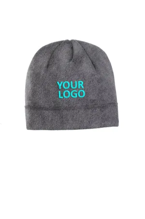 Port Authority R-Tek Stretch Fleece Custom Beanies, Midnight Heather
