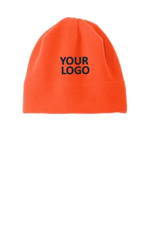 Port Authority R-Tek Stretch Fleece Custom Beanies, Orange