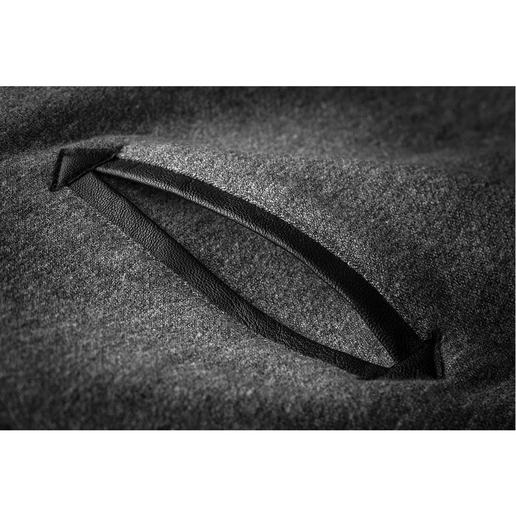 PRINCETON FLEECE VARSITY JACKET // GRAY HEATHER