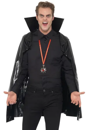 PVC Vampire Cape, Black