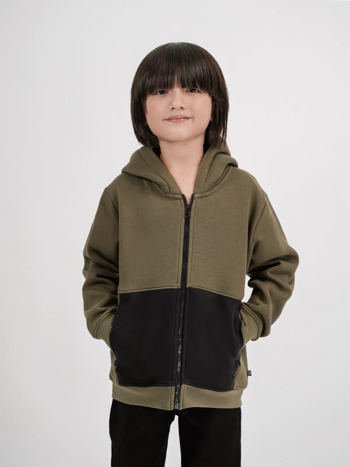 "FLINT" Hoodie with Zip and Pockets