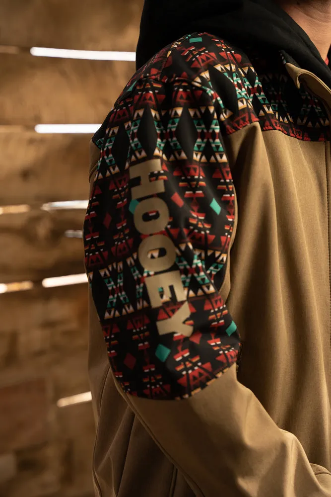 "Hooey Softshell Jacket" Tan/Aztec