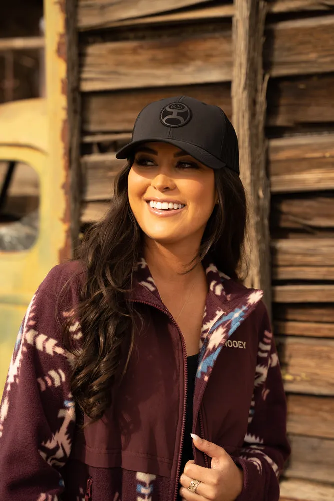 "Ladies Tech Fleece Jacket" Maroon/Aztec