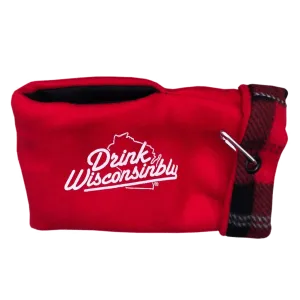 Red & Plaid Beer Mitten
