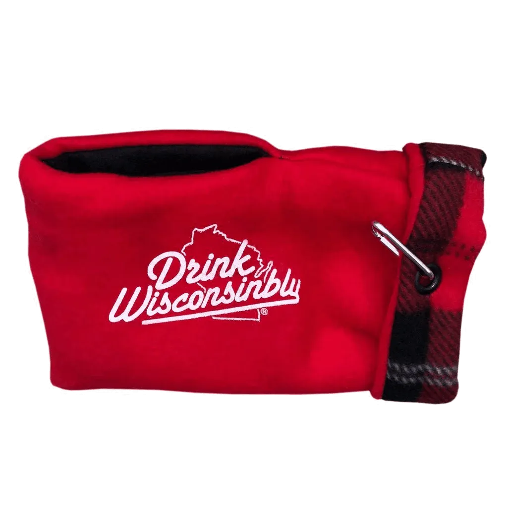 Red & Plaid Beer Mitten