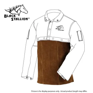 Revco 20WB Brown Leather Split Cowhide Welding Bib - 20"