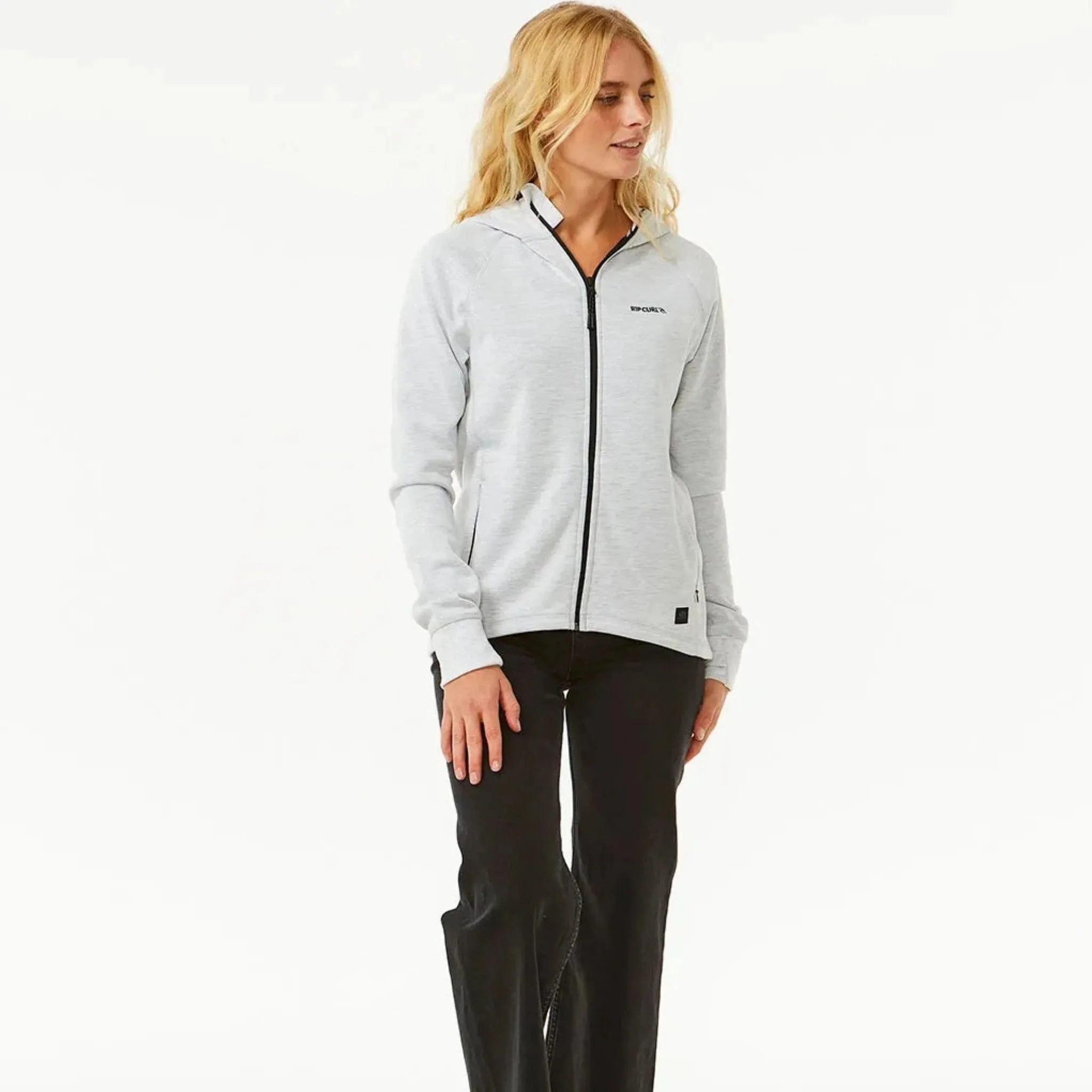 Rip Curl Anti-Series Flux III Zip Through Jacket - Light Grey Heather