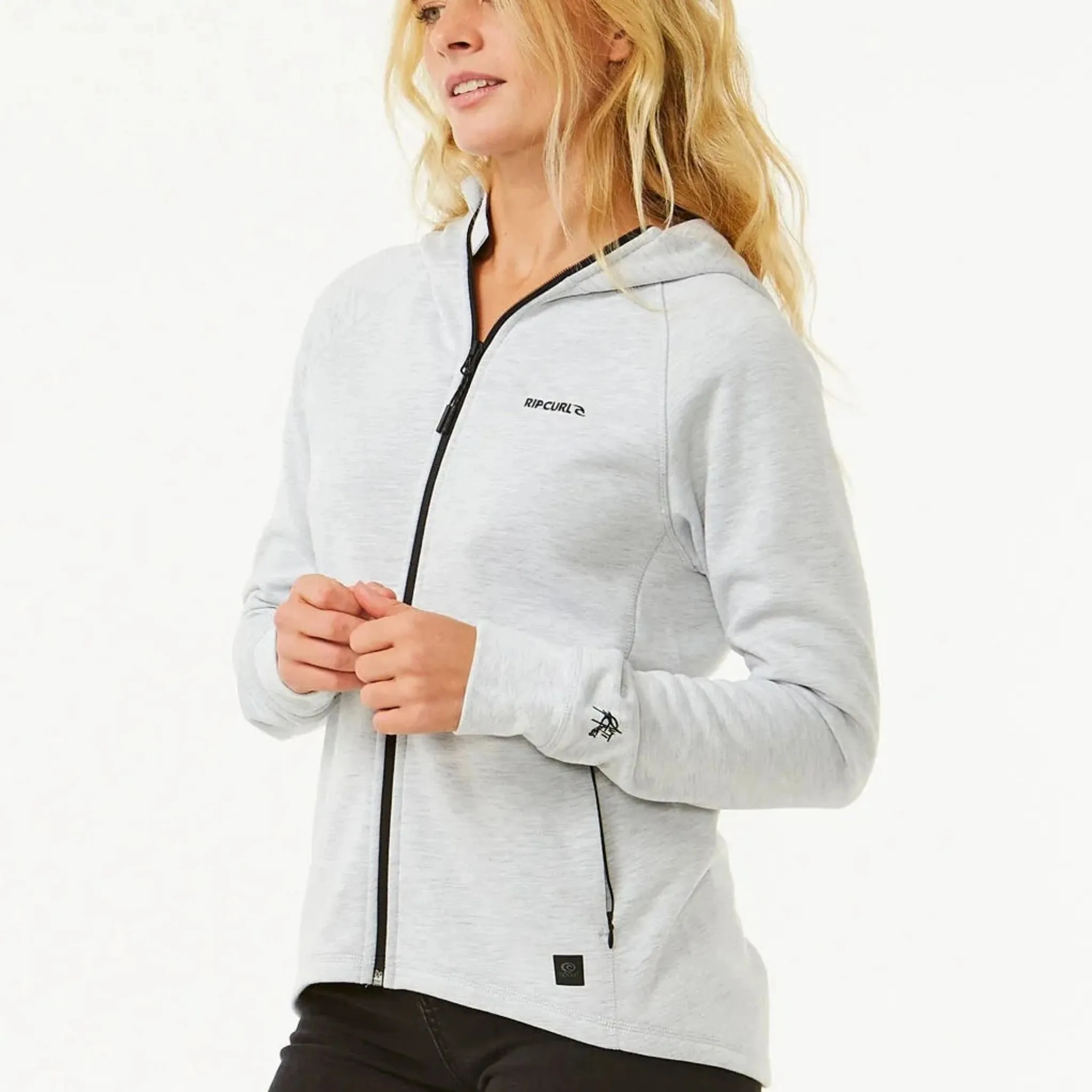 Rip Curl Anti-Series Flux III Zip Through Jacket - Light Grey Heather