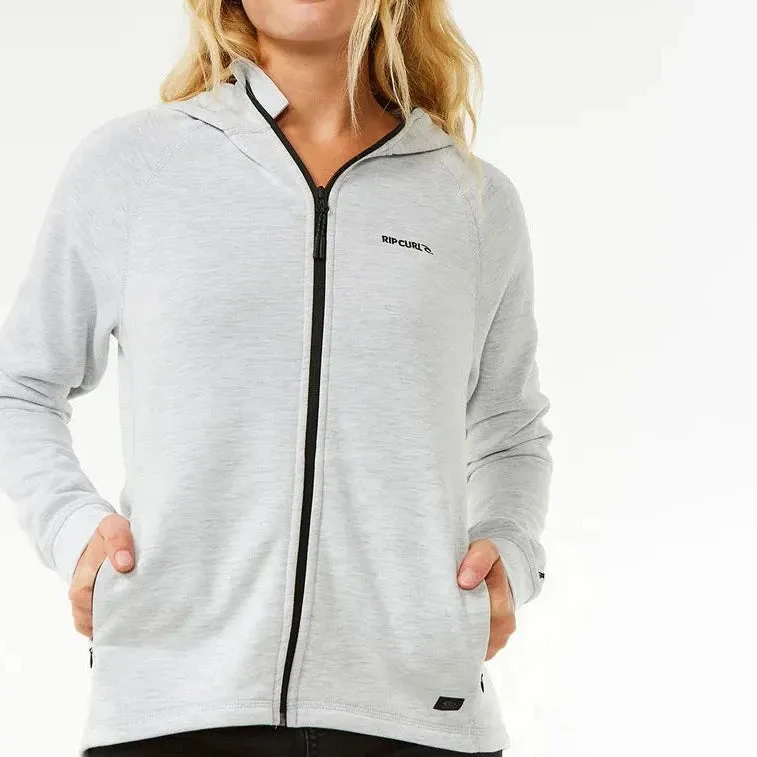 Rip Curl Anti-Series Flux III Zip Through Jacket - Light Grey Heather