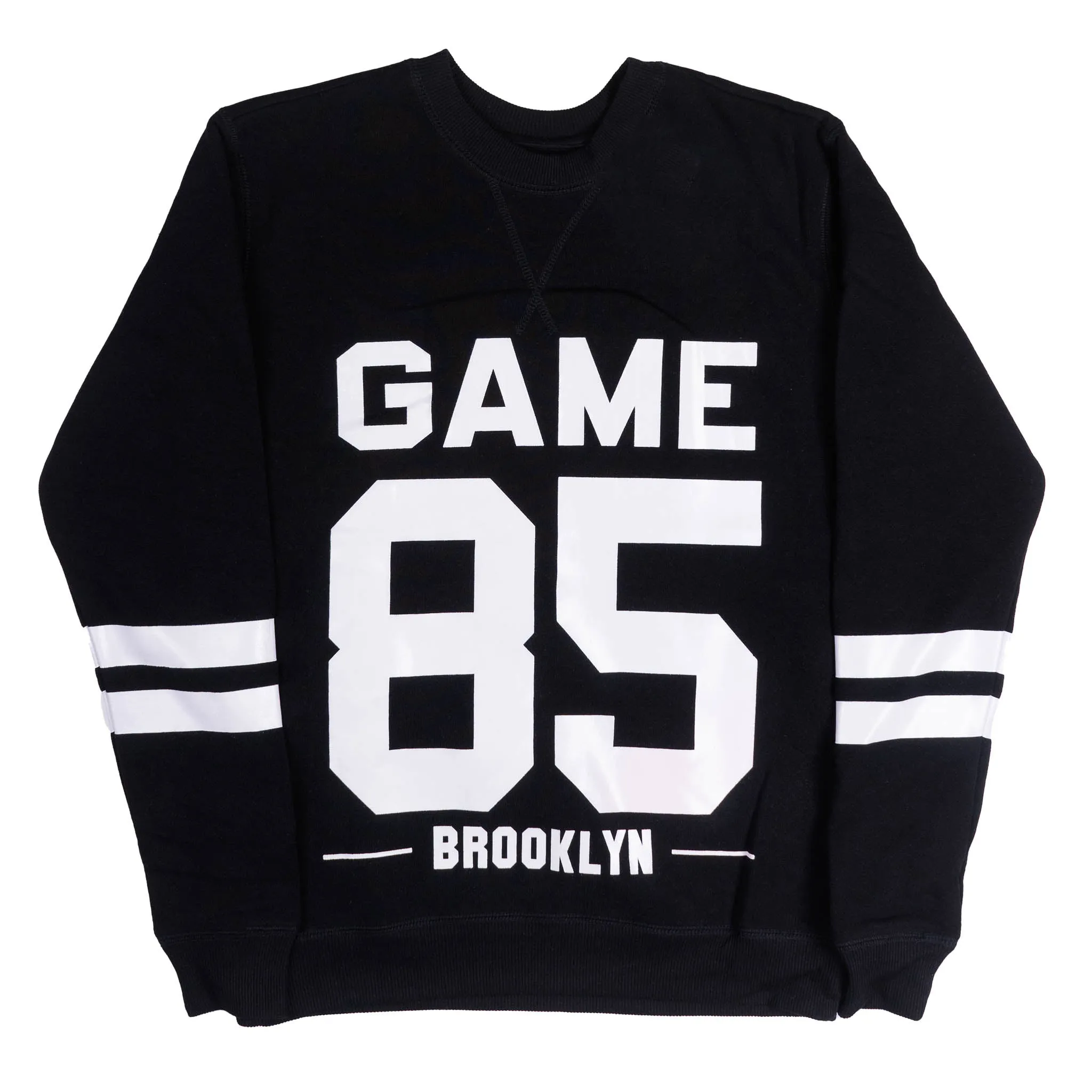 ROYAL BLUE GAME 85 FLEECE CREWNECK PULLOVER BLACK/WHITE - 47011 (IR)