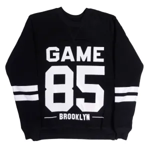 ROYAL BLUE GAME 85 FLEECE CREWNECK PULLOVER BLACK/WHITE - 47011 (IR)
