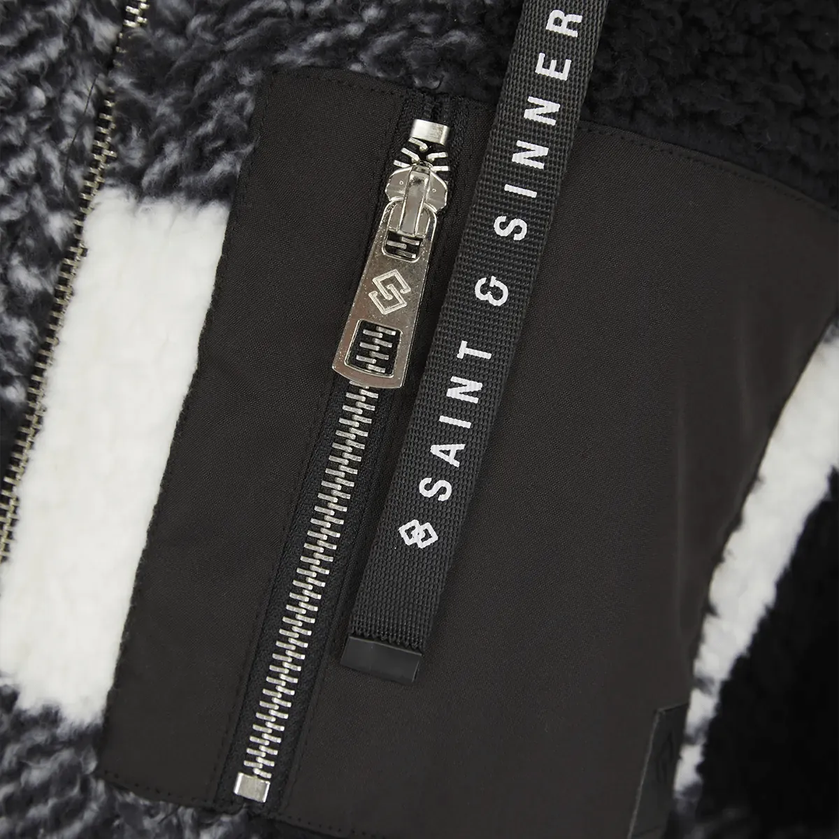 Saint and Sinner Ladies Checked Zip Fleece