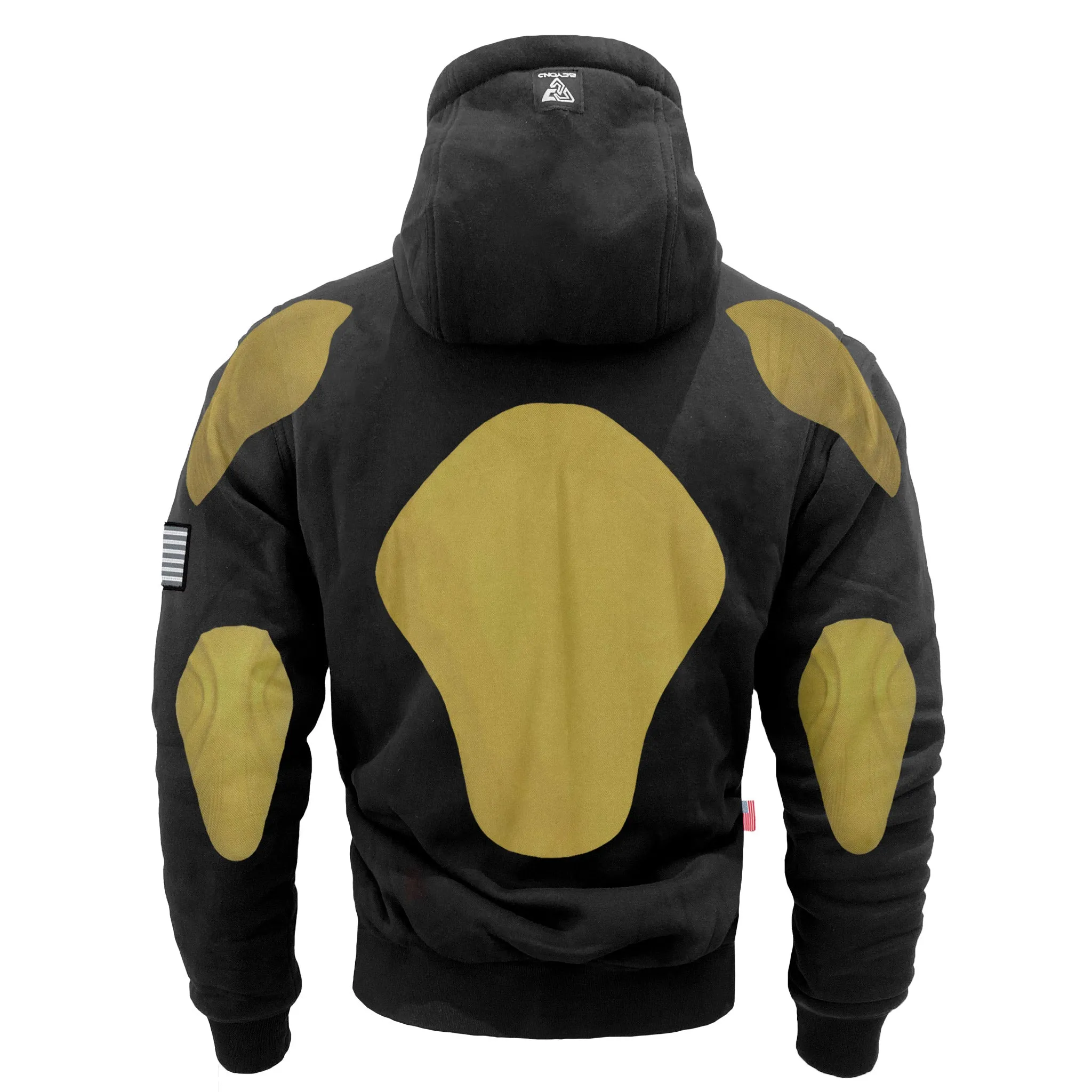 SALE Protective Fleece Unisex Hoodie - Black Matte with Pads
