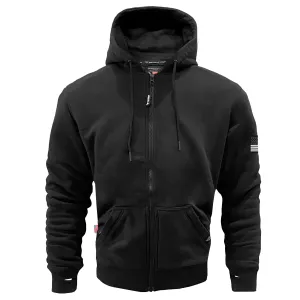 SALE Protective Fleece Unisex Hoodie - Black Matte with Pads