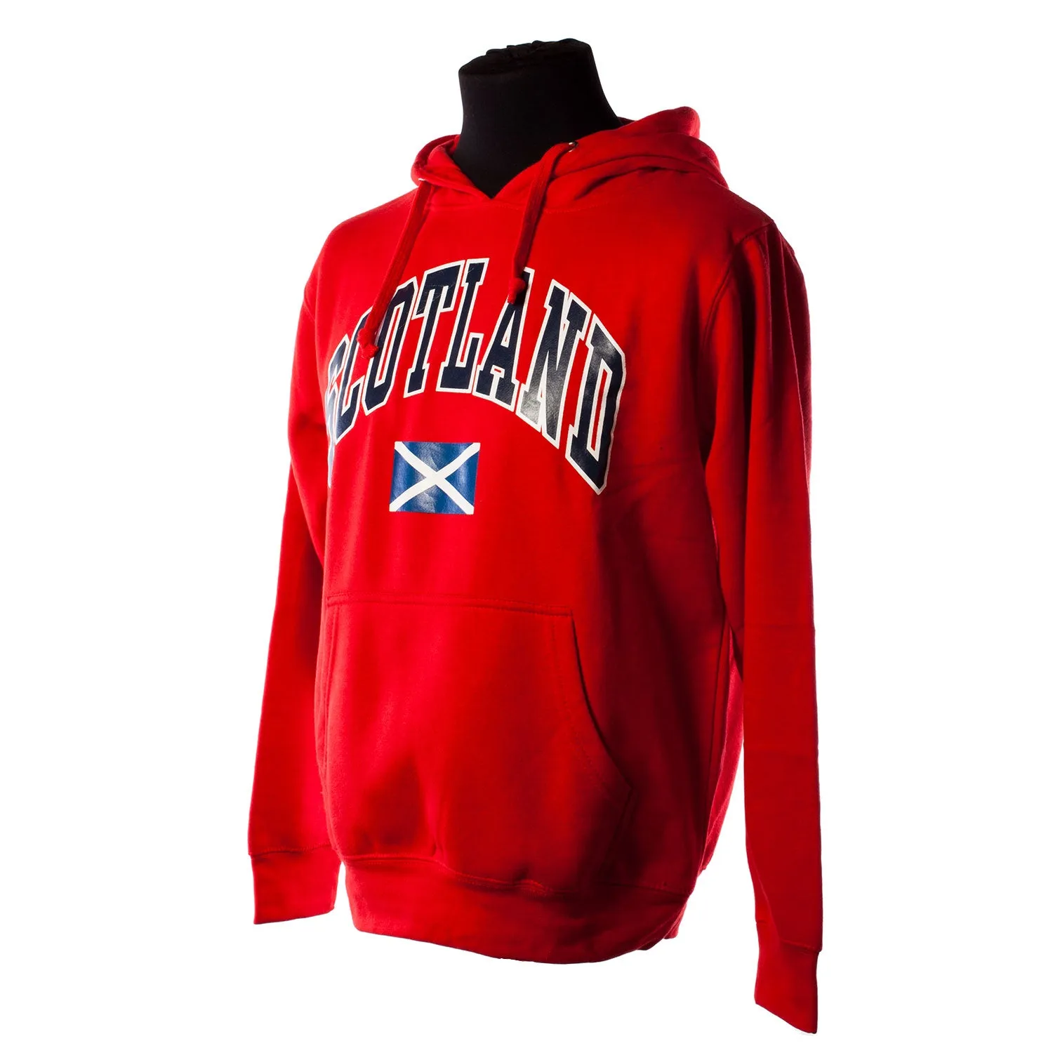 Scotland Harvard Print Hooded Top Red