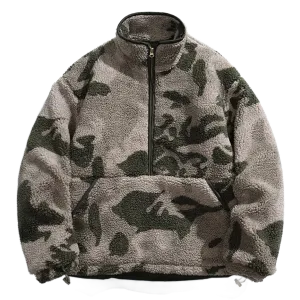 'Scout' Forest Camo Quarter-Zip Fleece Jacket