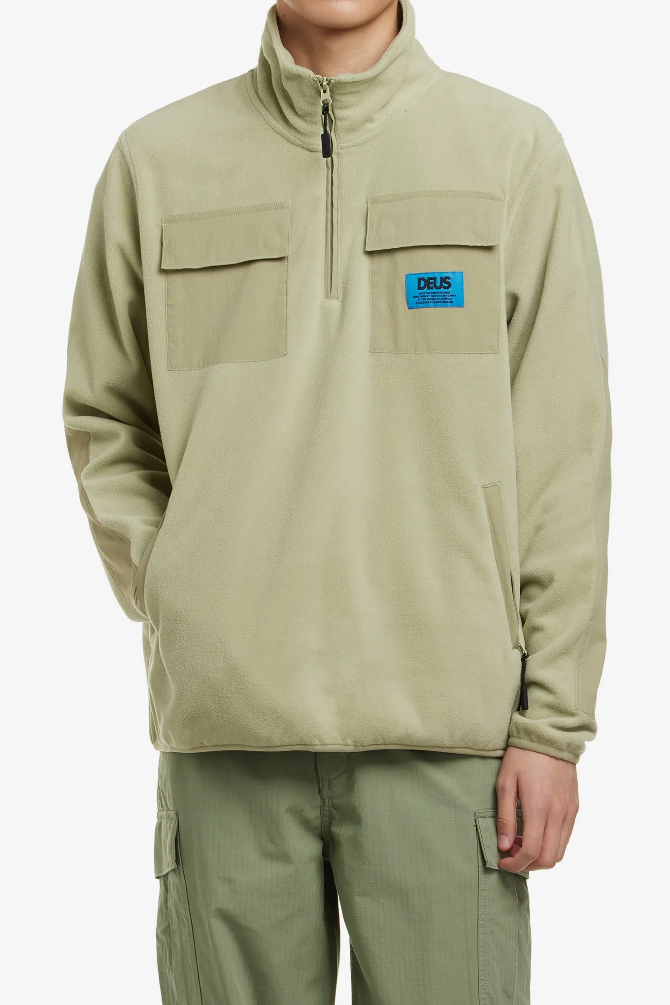 SECTION ZIP NECK FLEECE