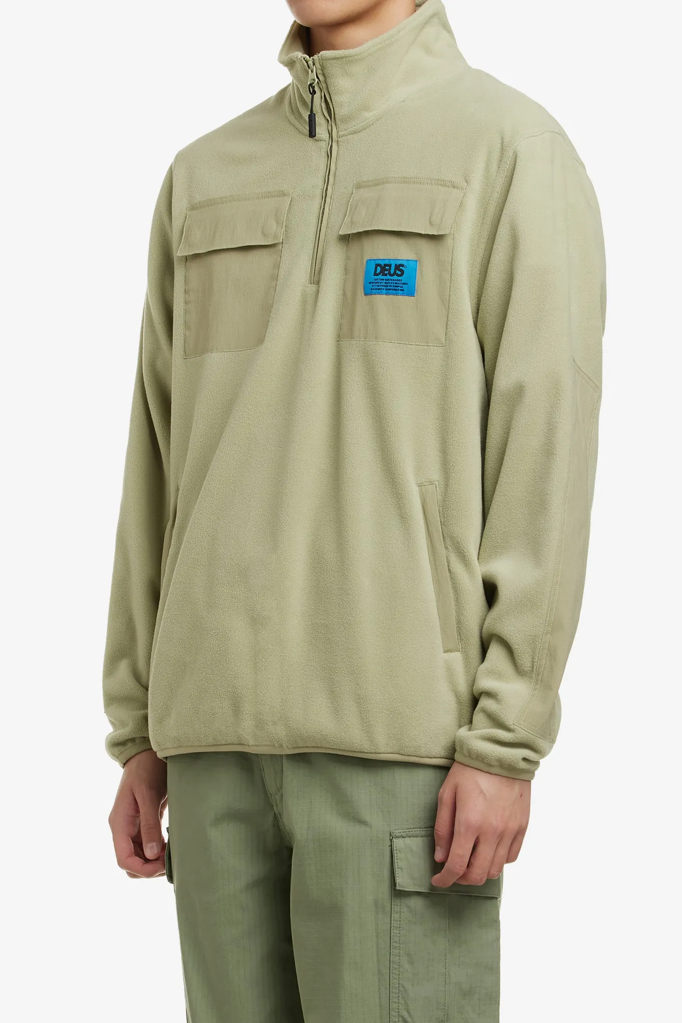 SECTION ZIP NECK FLEECE