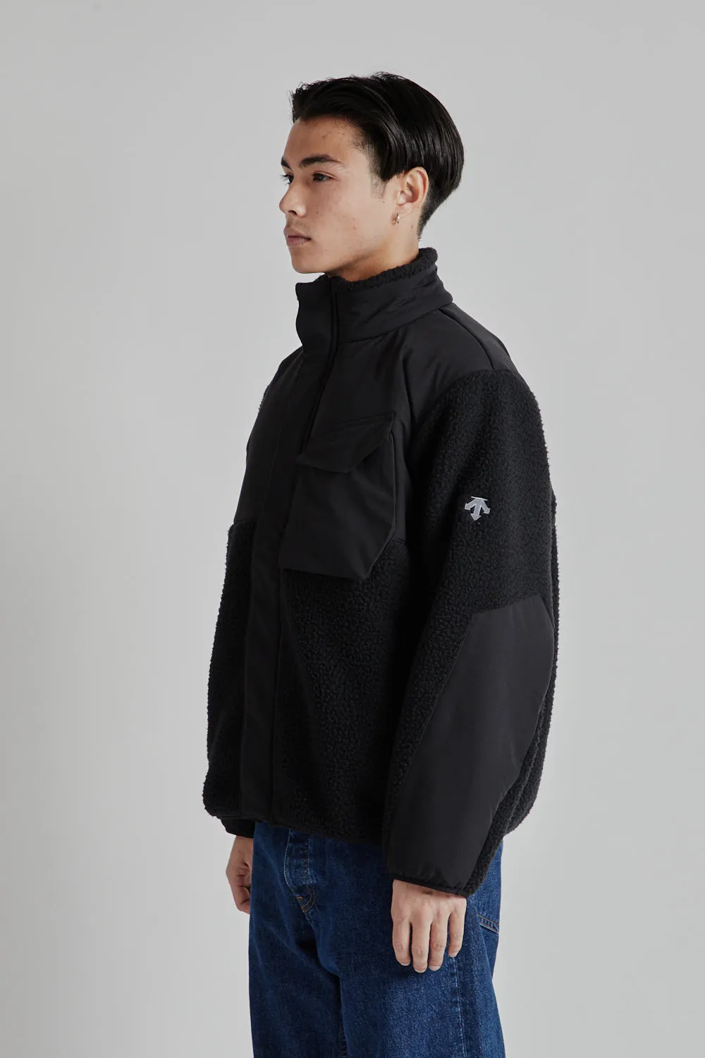 Shaggy Boa Fleece Jacket - Black