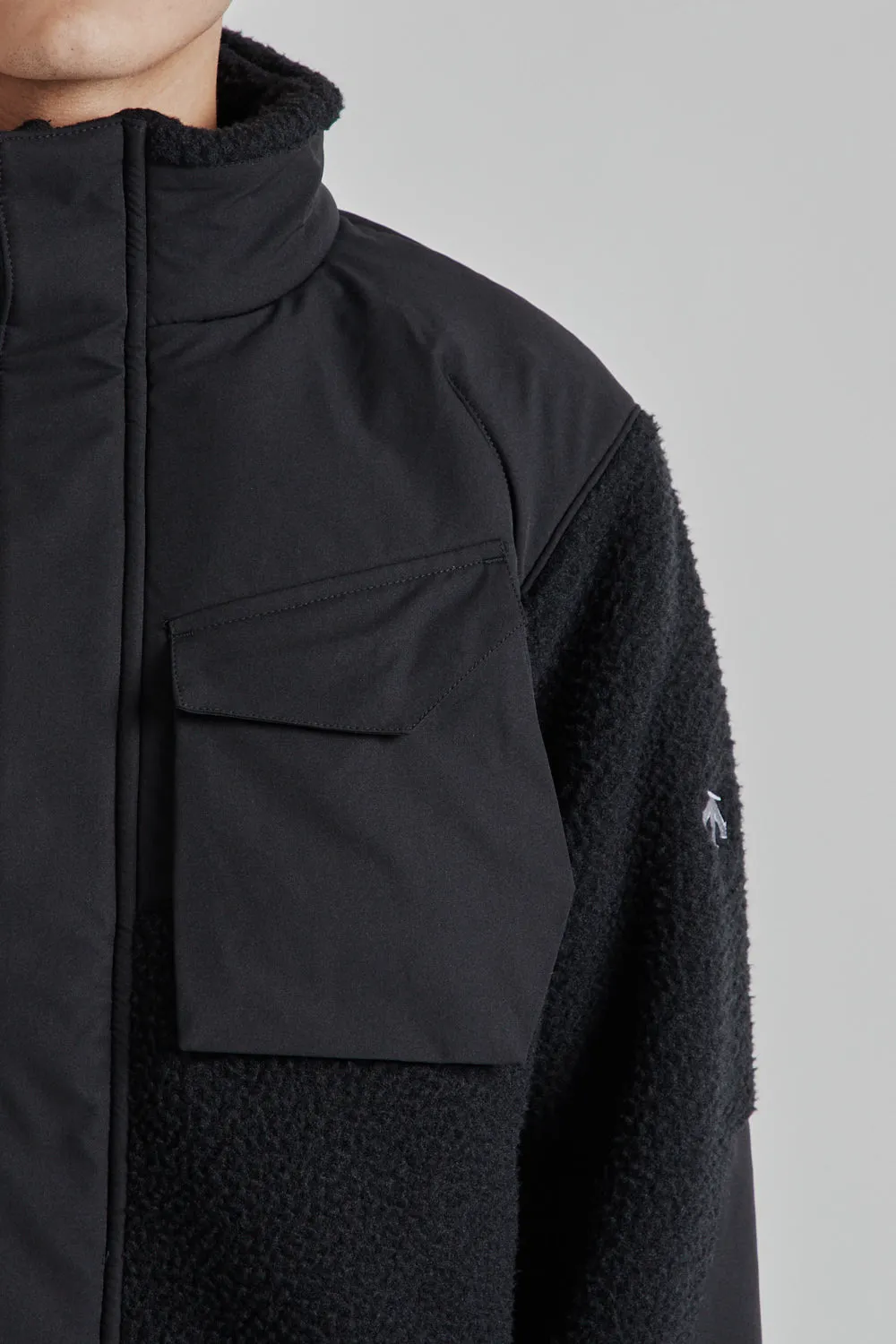 Shaggy Boa Fleece Jacket - Black