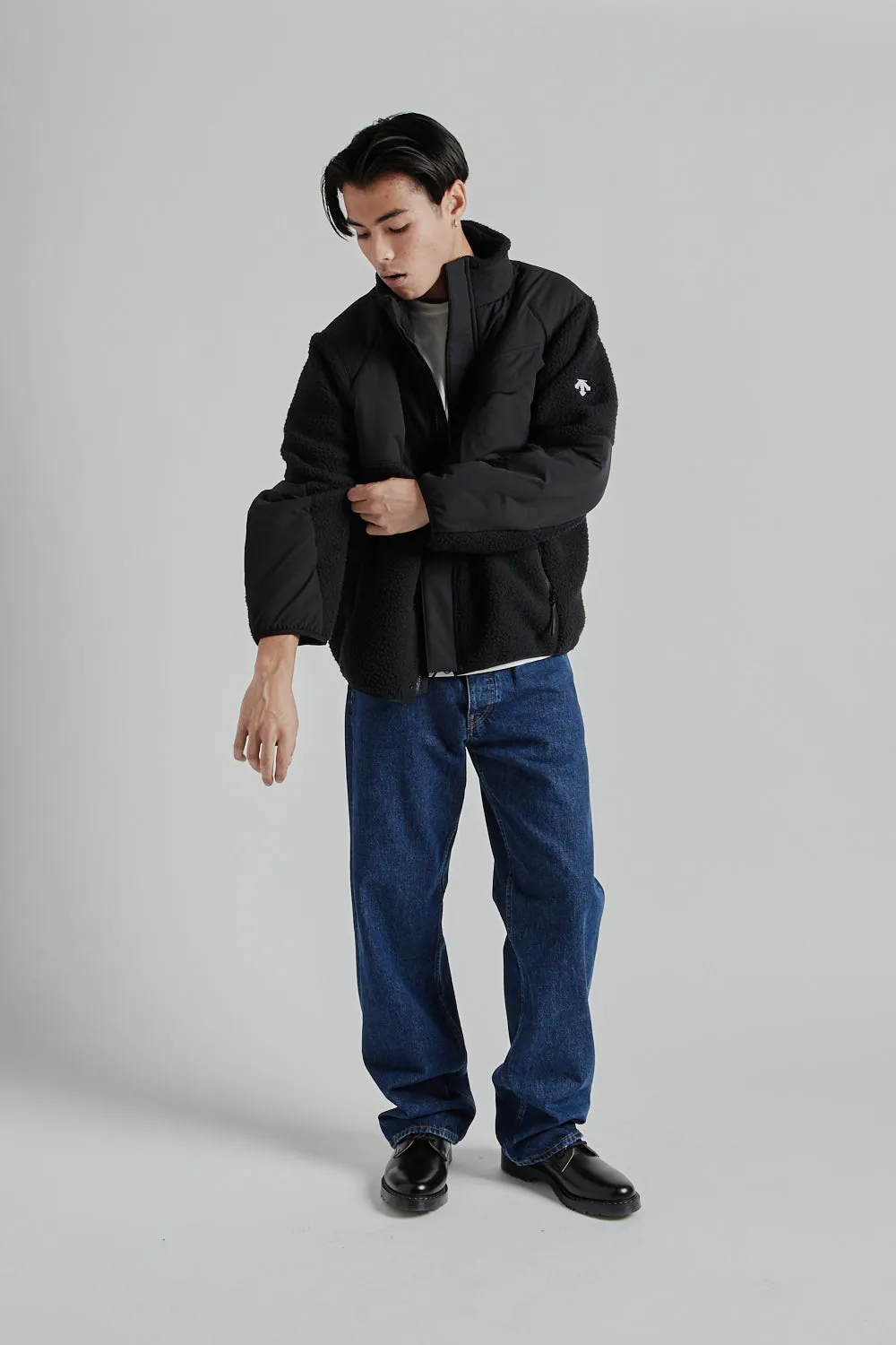 Shaggy Boa Fleece Jacket - Black