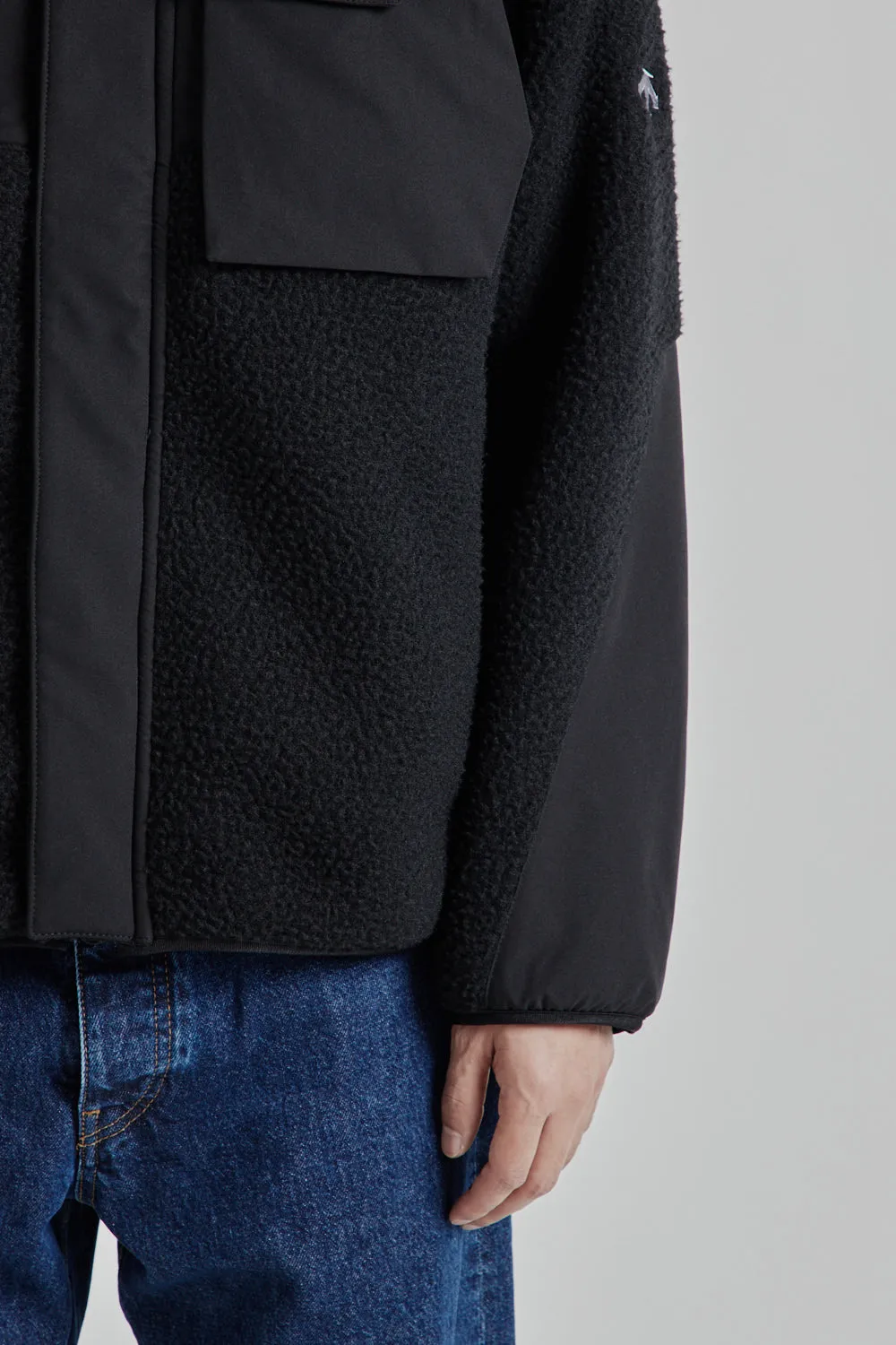 Shaggy Boa Fleece Jacket - Black