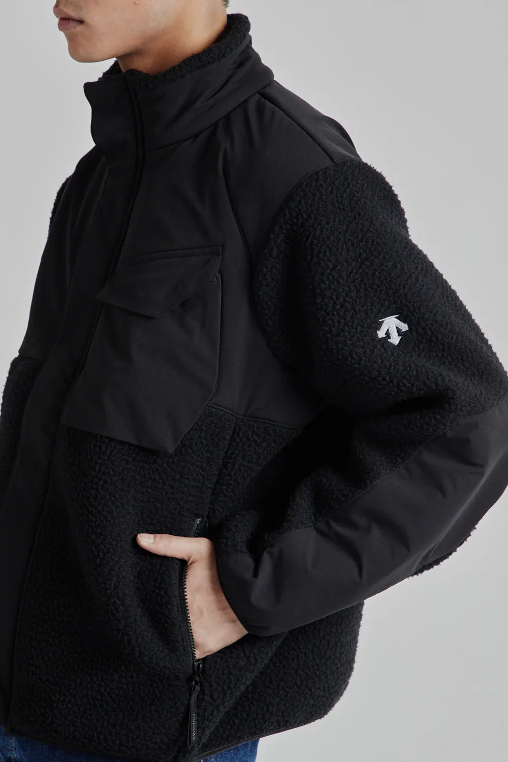 Shaggy Boa Fleece Jacket - Black