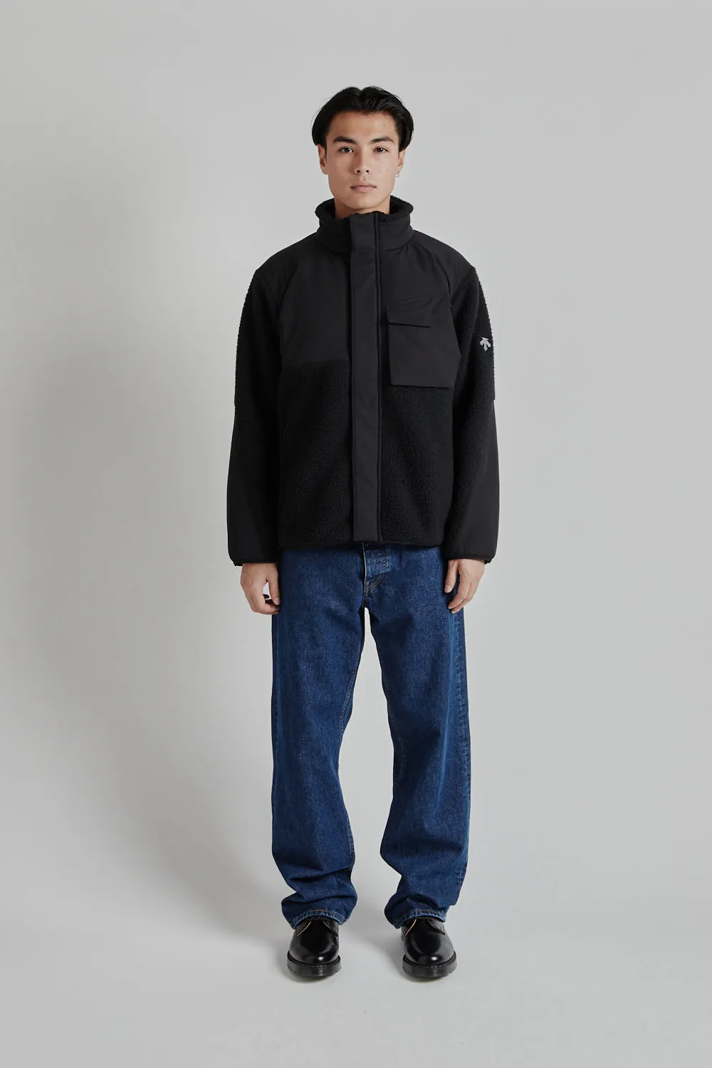 Shaggy Boa Fleece Jacket - Black