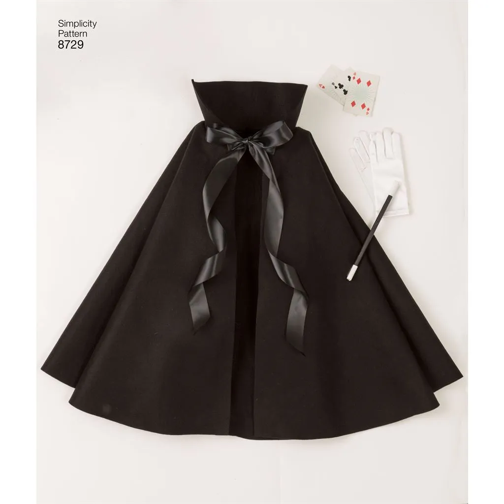 Simplicity Pattern 8729 Child's Cape Costumes