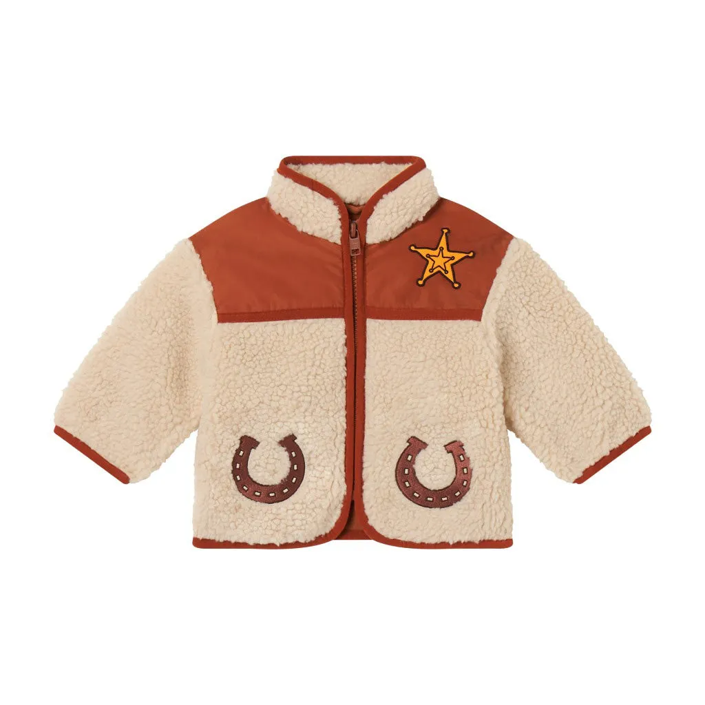 Stella McCartney Kids Horse Appliqué Teddy Bear Jacket