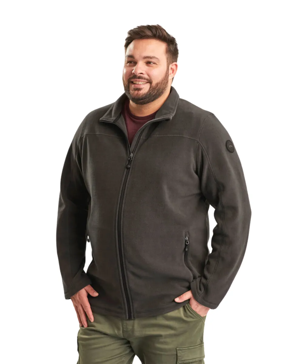 Stoy Earle Mens Plus Size Zip Fleece Jacket Green Anthracite Sizes 3XL-4XL