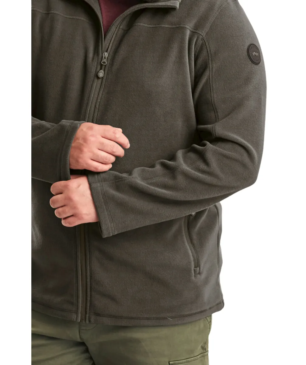 Stoy Earle Mens Plus Size Zip Fleece Jacket Green Anthracite Sizes 3XL-4XL