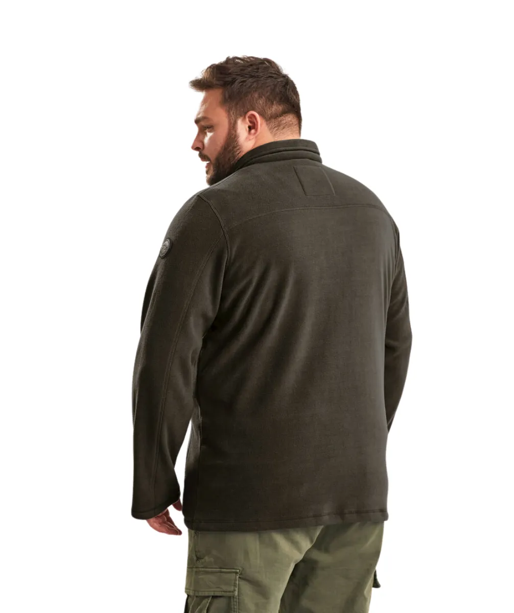 Stoy Earle Mens Plus Size Zip Fleece Jacket Green Anthracite Sizes 3XL-4XL