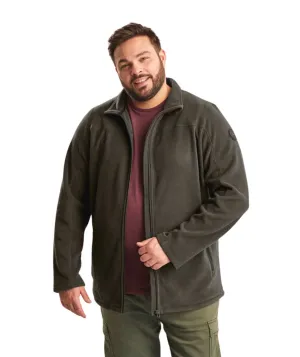 Stoy Earle Mens Plus Size Zip Fleece Jacket Green Anthracite Sizes 3XL-4XL